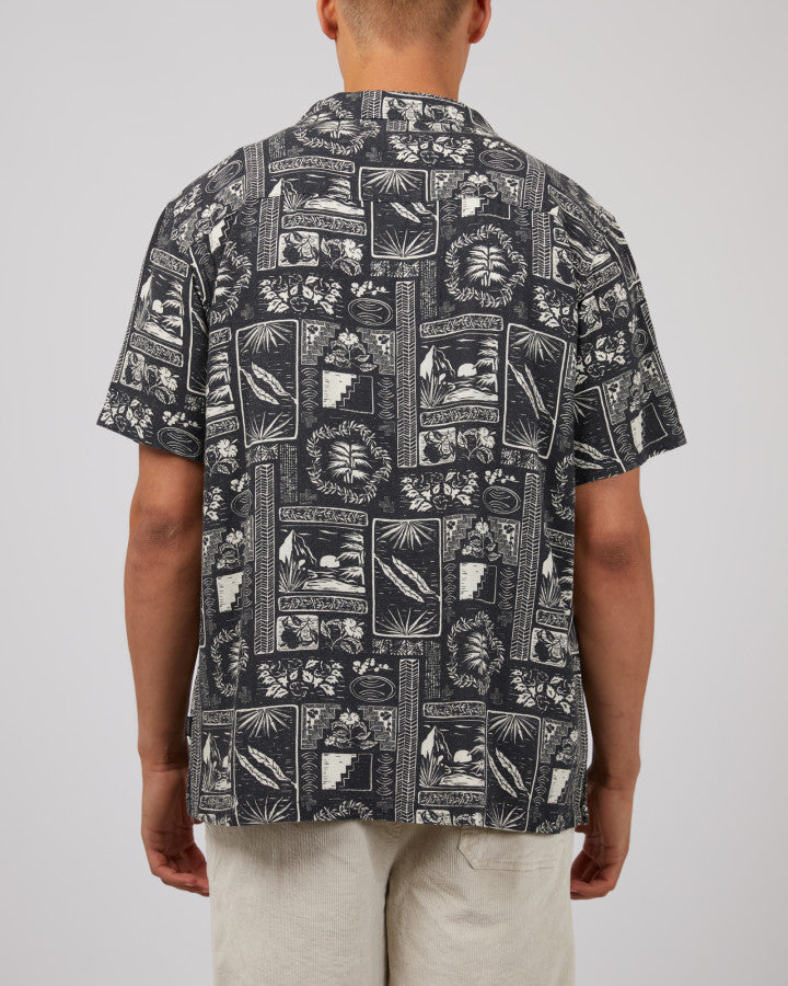 SILENT THEORY Messina Mens S/S Shirt - Navy