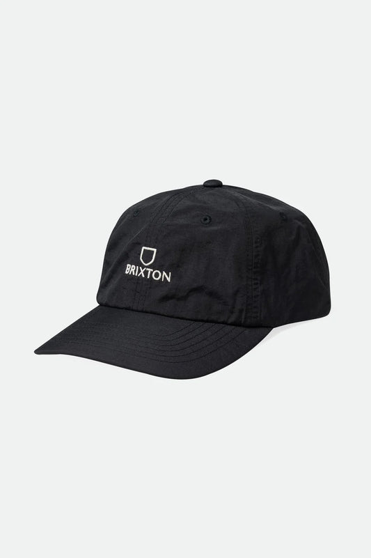 BRIXTON Alpha NP LP Strapback Cap - Black/White Rinse