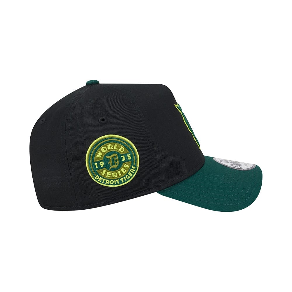 NEW ERA Detroit Tigers Field Green 2-Tone 9FORTY A-Frame Snapback Cap - Black/Dark Green