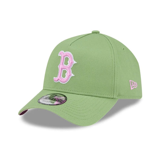 NEW ERA Boston Red Sox Strawberry Matcha 9FORTY A-Frame Snapback Cap - Matcha Green