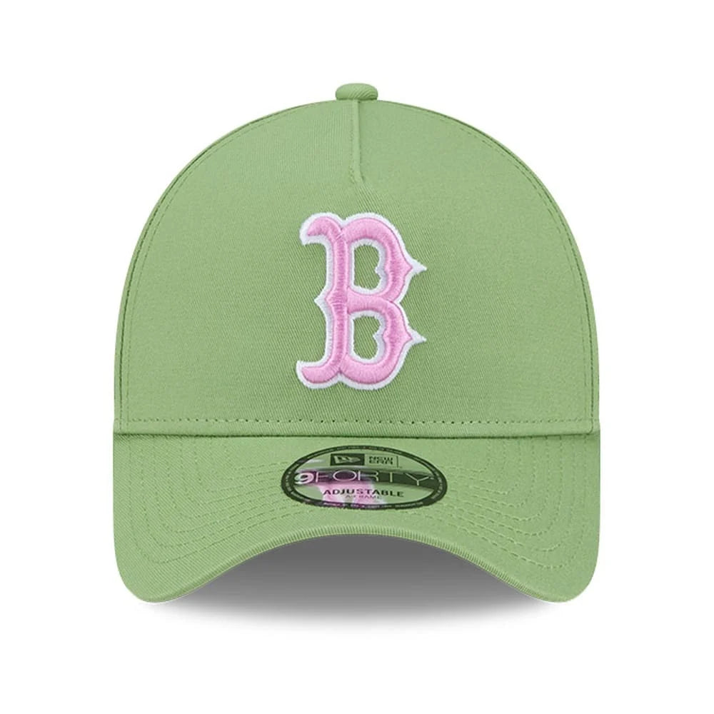 NEW ERA Boston Red Sox Strawberry Matcha 9FORTY A-Frame Snapback Cap - Matcha Green
