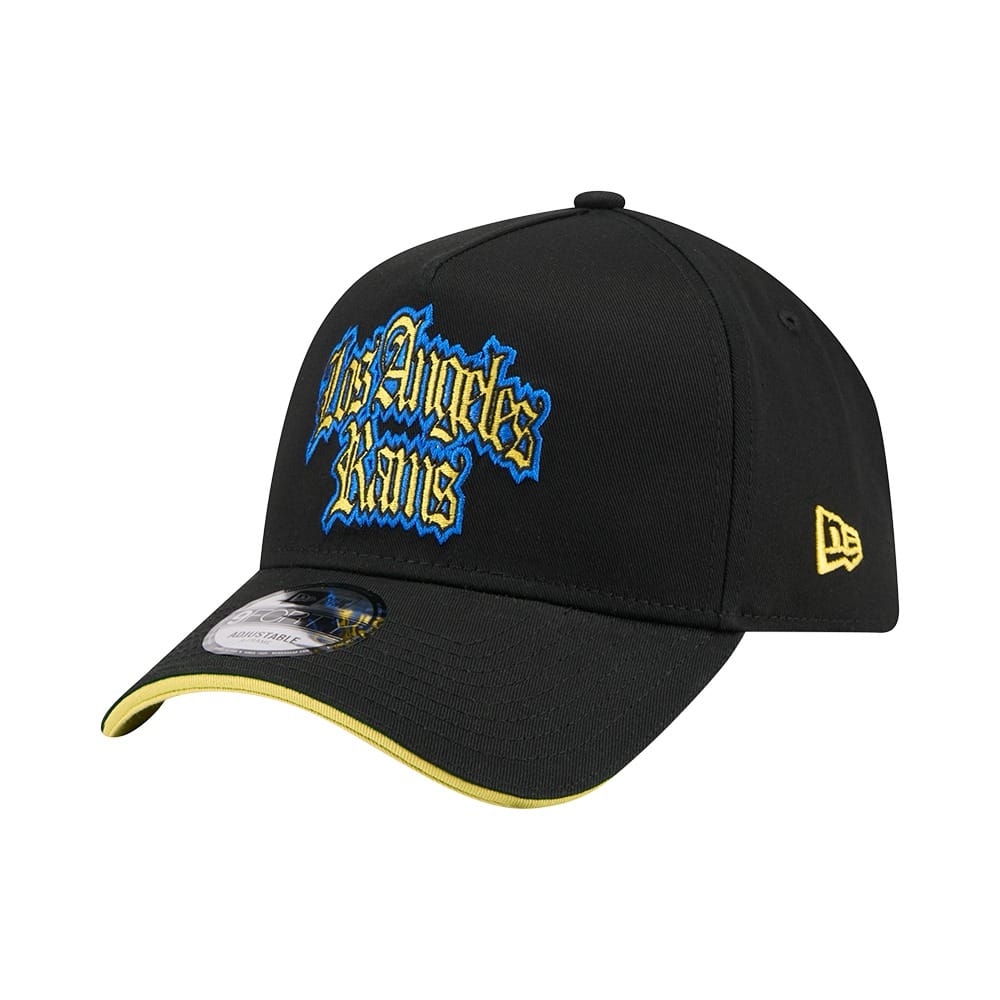 NEW ERA Los Angeles Rams Team Gothic 9FORTY A-Frame Snapback Cap - Black