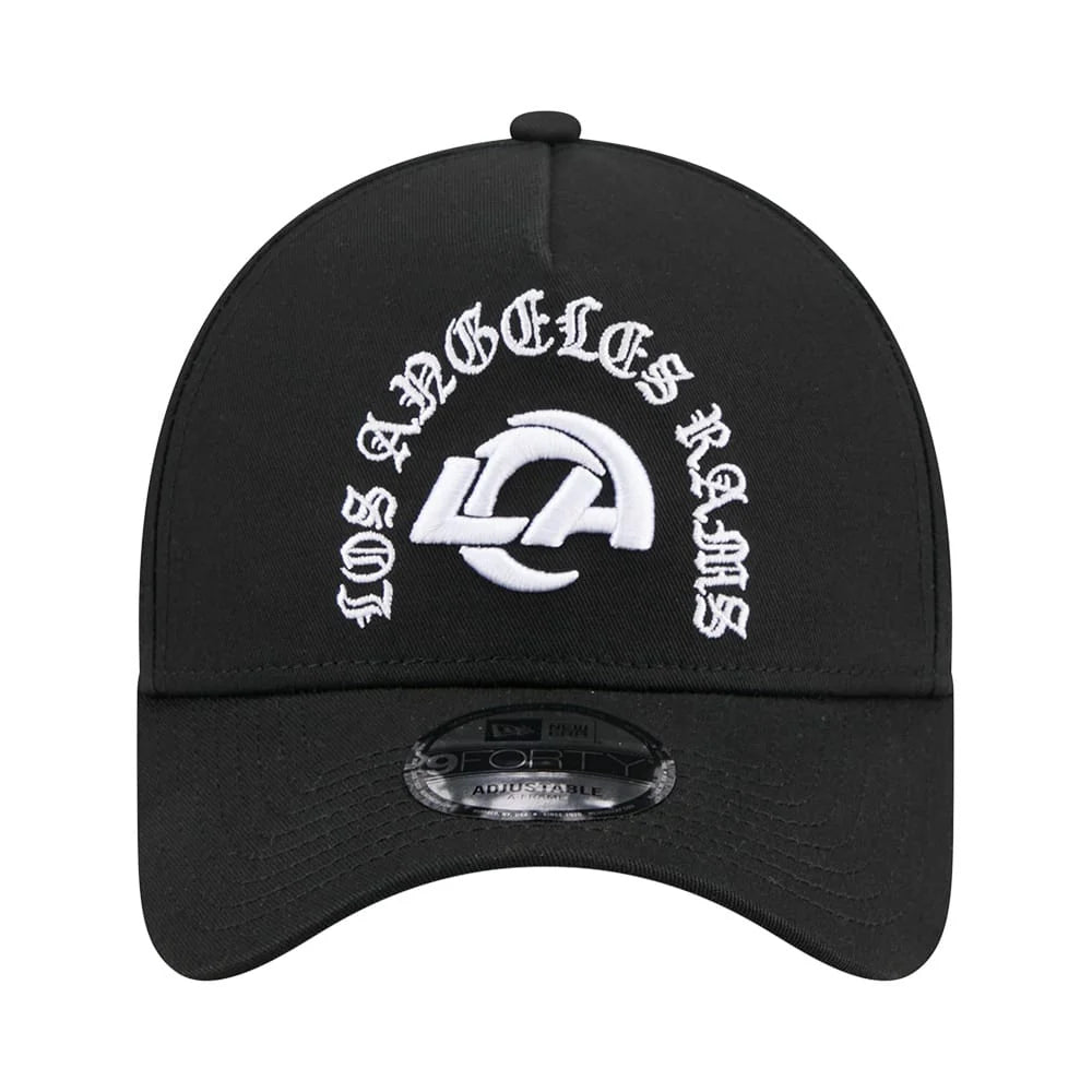NEW ERA Los Angeles Rams Gothic 9FORTY A-Frame Snapback Cap - Black
