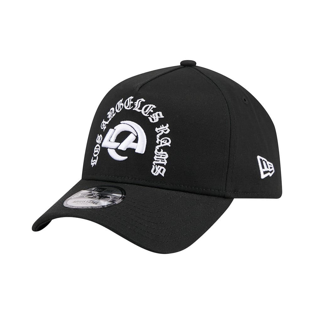 NEW ERA Los Angeles Rams Gothic 9FORTY A-Frame Snapback Cap - Black
