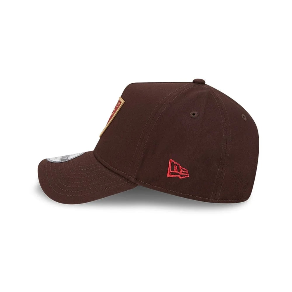 NEW ERA Las Vegas Raiders Choc Cherry 9FORTY A-Frame Snapback Cap - Burnt Wood