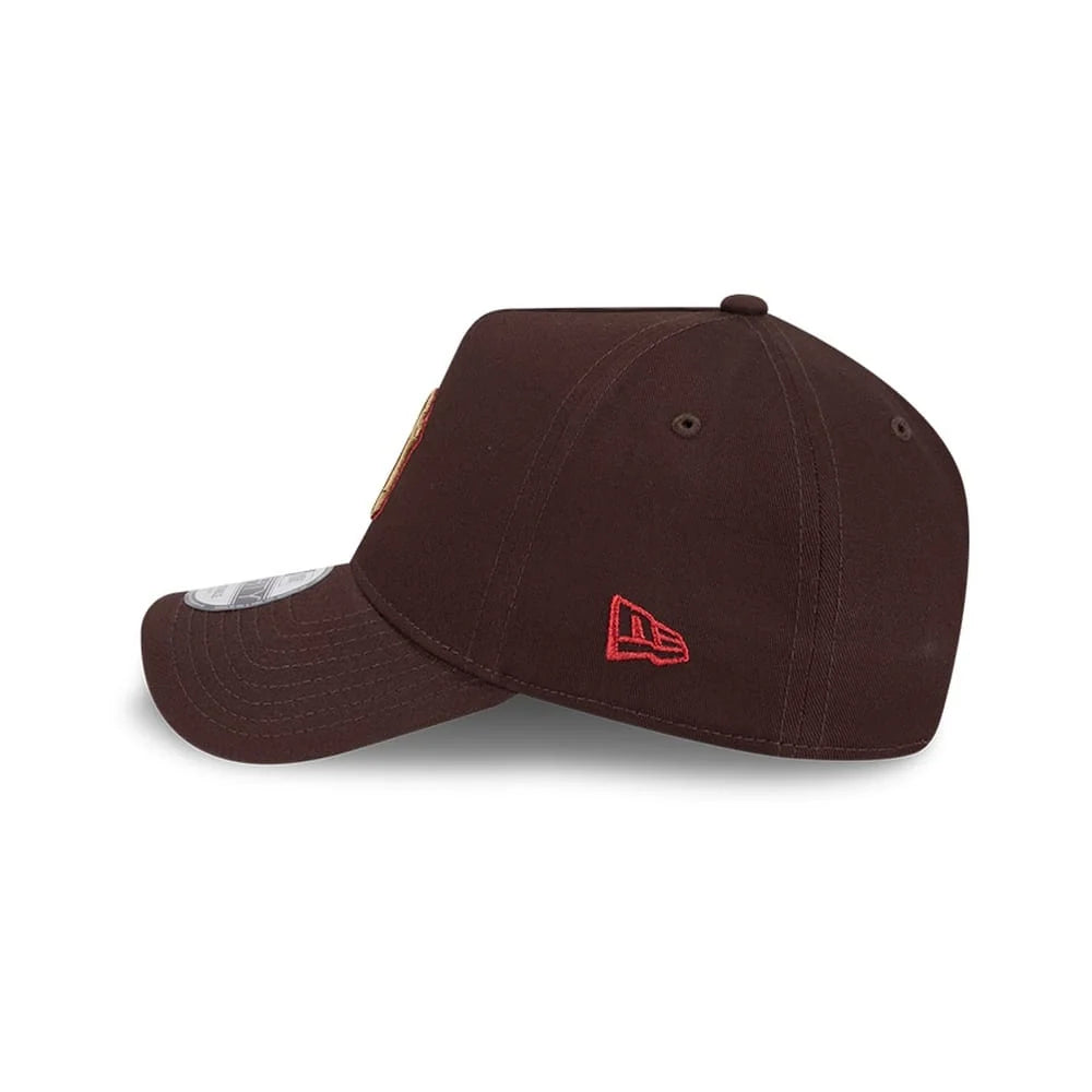 NEW ERA New York Yankees Choc Cherry 9FORTY A-Frame Snapback Cap - Burnt Wood