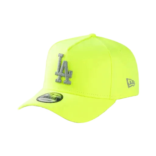NEW ERA Los Angeles Dodgers Hi Vis Reflect 9FORTY A-Frame Snapback Cap - Yellow/Grey