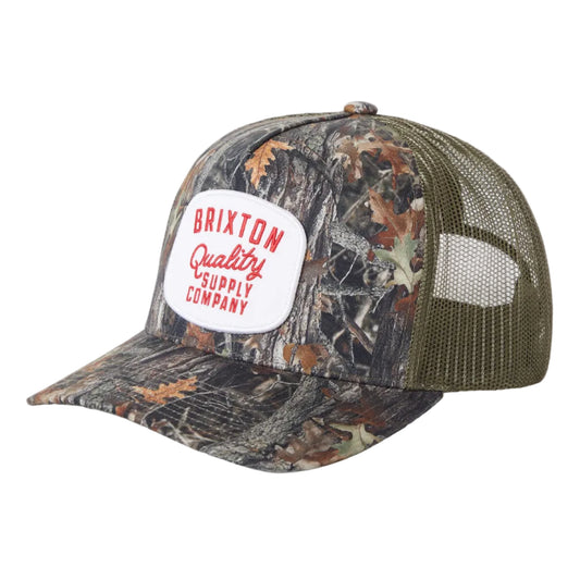 BRIXTON Hubal C MP Snapback Trucker Cap - Tree Camo/Olive
