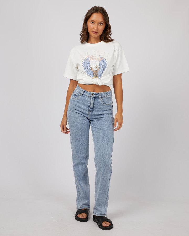 SILENT THEORY Open Wings Womens Tee - Vintage White