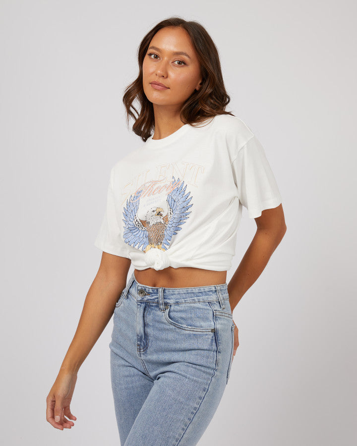 SILENT THEORY Open Wings Womens Tee - Vintage White