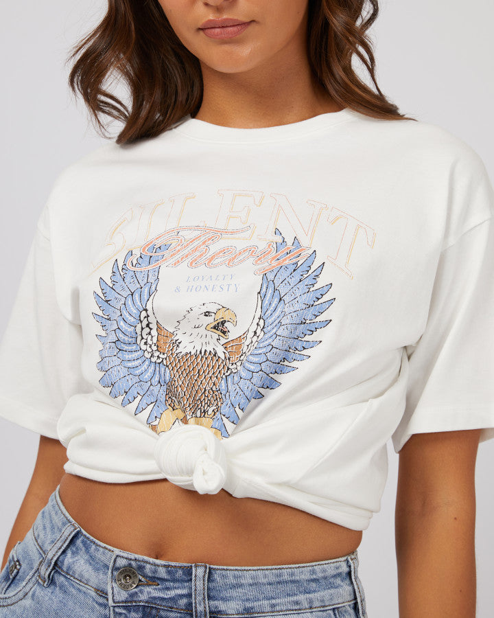 SILENT THEORY Open Wings Womens Tee - Vintage White