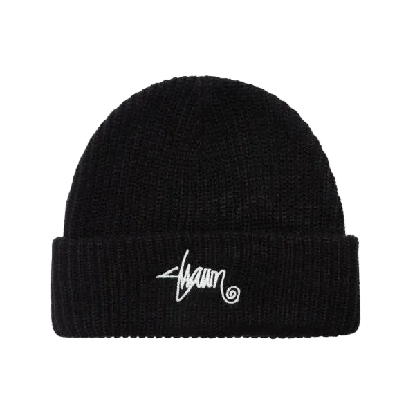 SDOUBLE Shawn Script Mid Beanie - Black