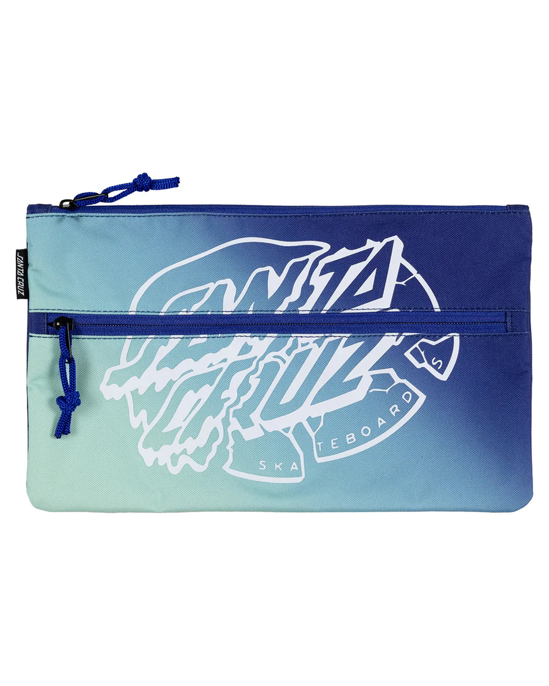 SANTA CRUZ Universal Dot Dual Zip Pencil Case - Dark Blue Tie Dye