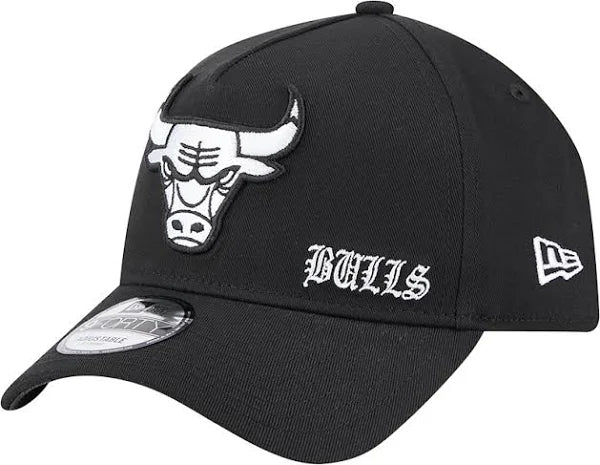 NEW ERA Chicago Bulls Gothic Flawless 9FORTY A-Frame Snapback Cap - Black