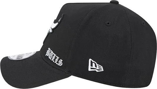 NEW ERA Chicago Bulls Gothic Flawless 9FORTY A-Frame Snapback Cap - Black