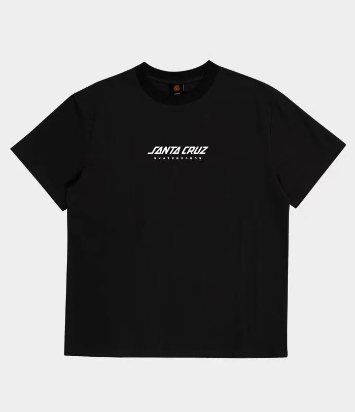 SANTA CRUZ Strip Front Mens Box Fit Tee - Black