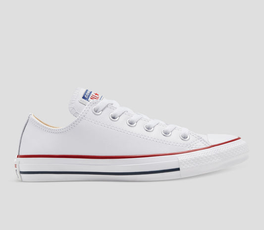 CONVERSE Chuck Taylor All Star Leather Low Shoe - White - VENUE.