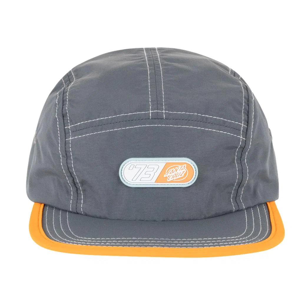 SANTA CRUZ Oval 73 Dot Badge 5 Panel Soft Peak Cap - Dark Grey