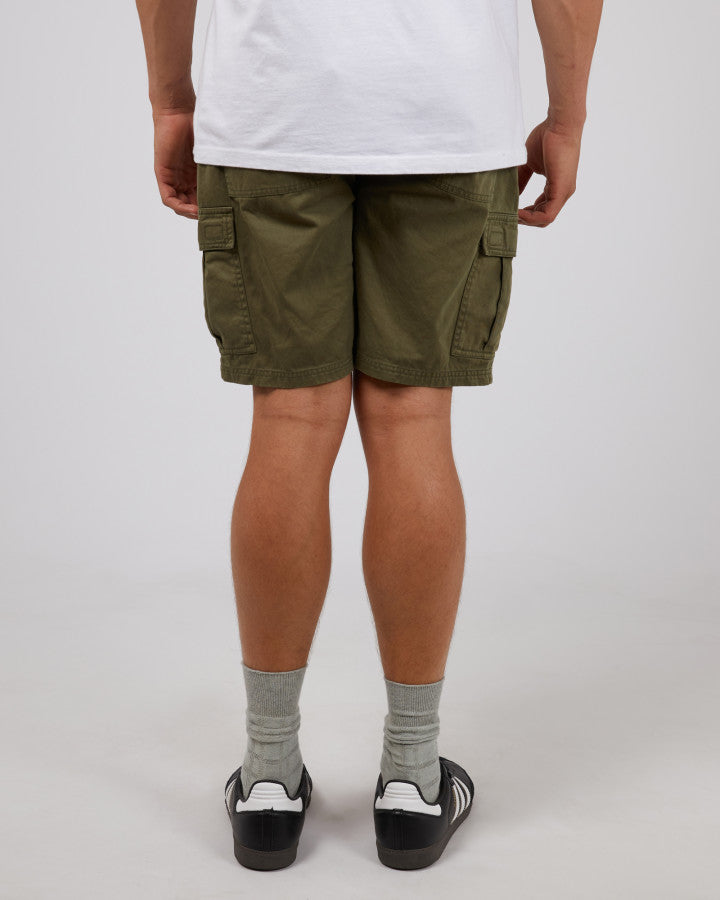 SILENT THEORY Utility Mens Cargo Shorts - Khaki