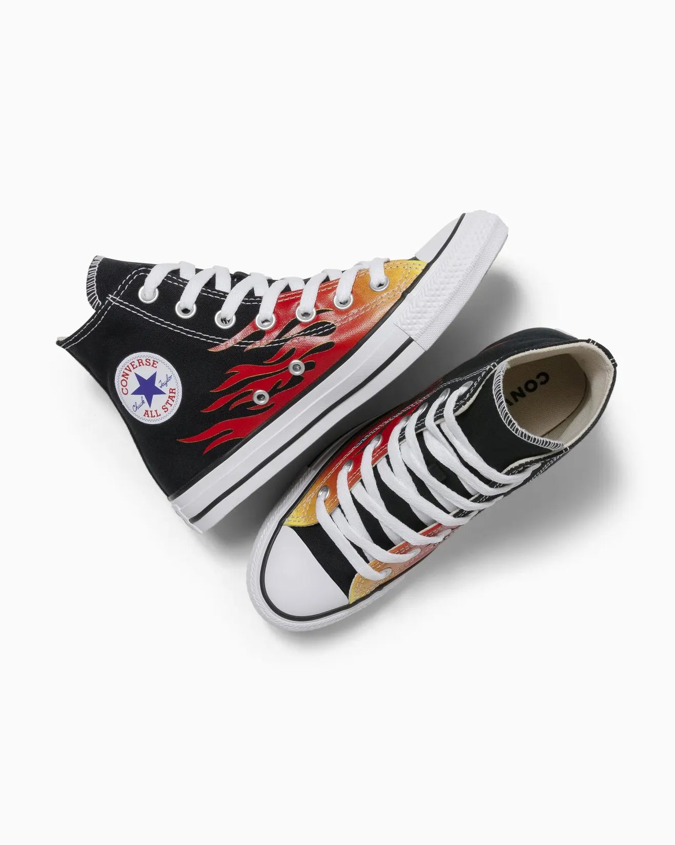 CONVERSE Chuck Taylor All Star Archive Print Hi Shoe - Black/Enamel Red/Fresh Yellow