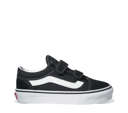 VANS Old Skool V Toddler Shoe - Black/True White - VENUE.