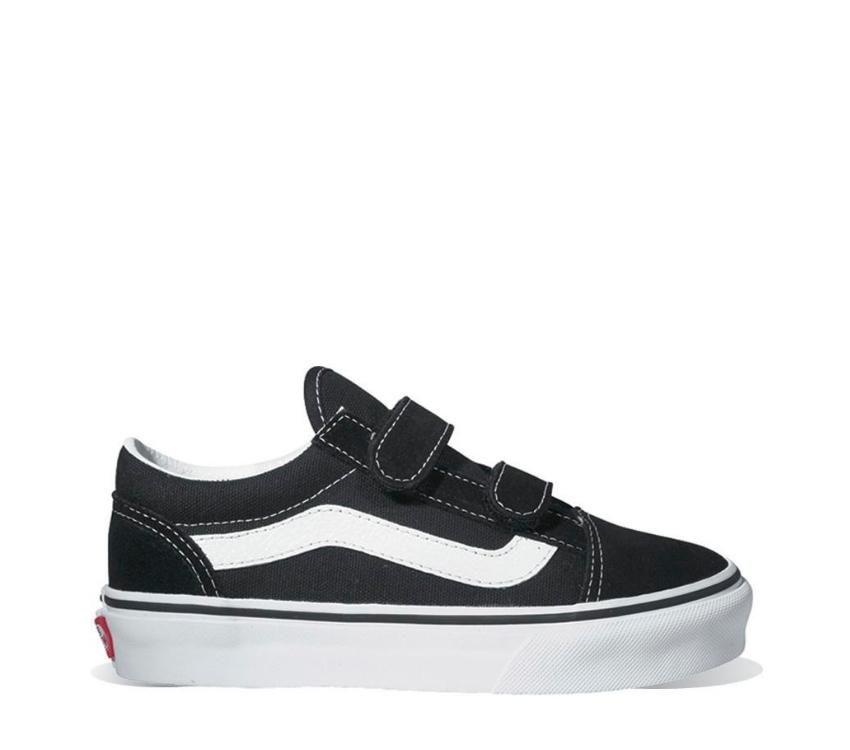 VANS Old Skool V Youth Shoe - Black/True White - VENUE.