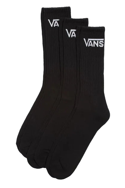 VANS Classic Crew 3pk Socks - Black