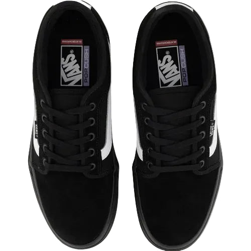 VANS Skate Chukka Sidestripe Low Shoe - Black/Black/White
