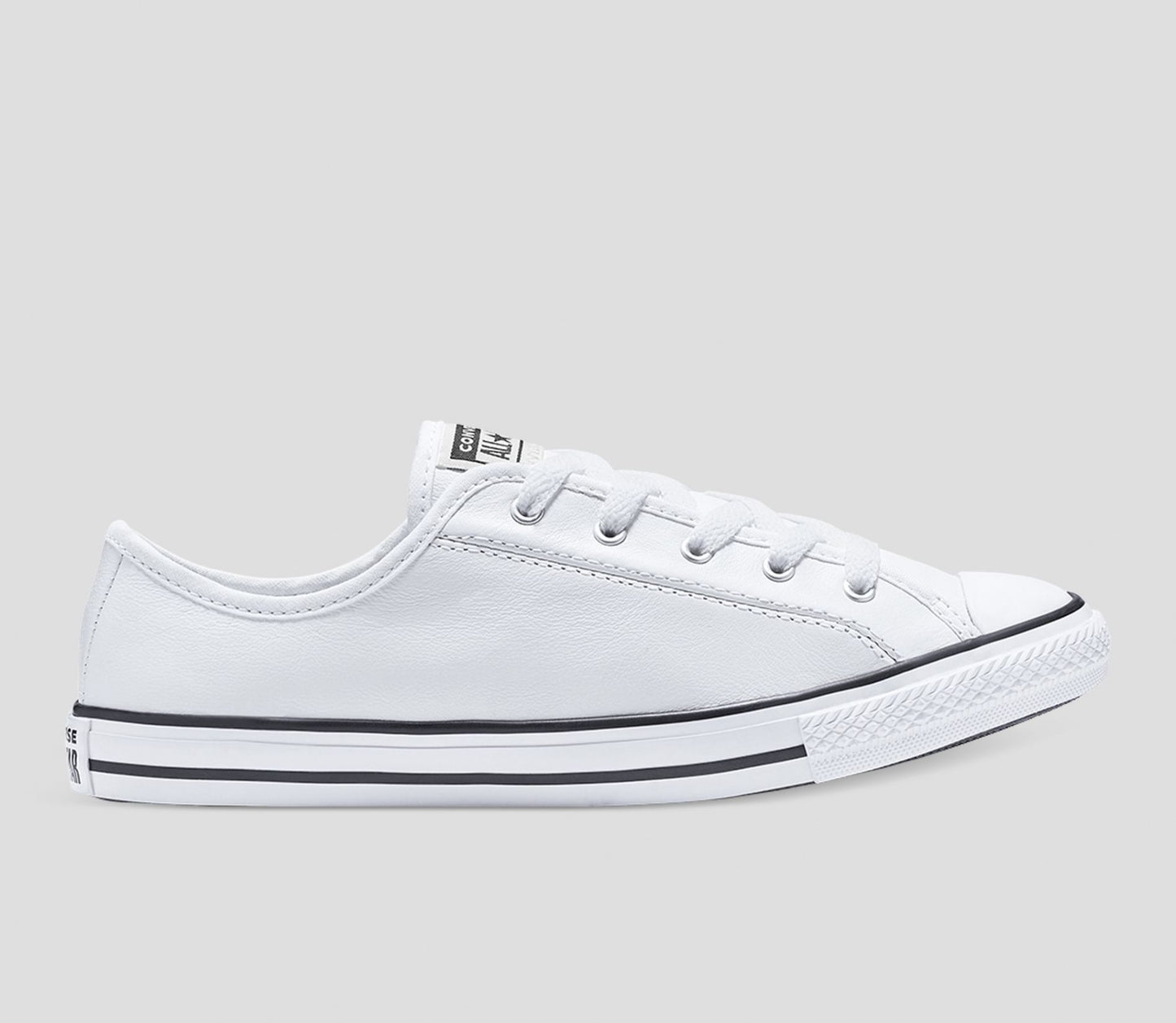 CONVERSE Chuck Taylor All Star Womens Leather Dainty Shoe - White - VENUE.