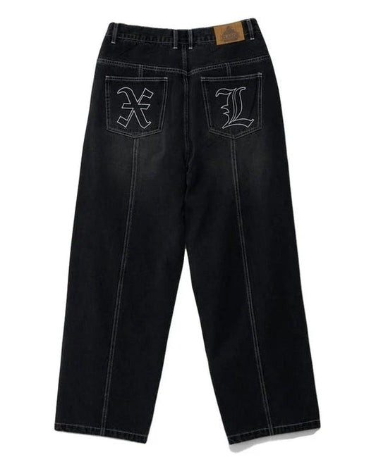 XLARGE Old English Baggy Denim 91 Pant - Worn Black